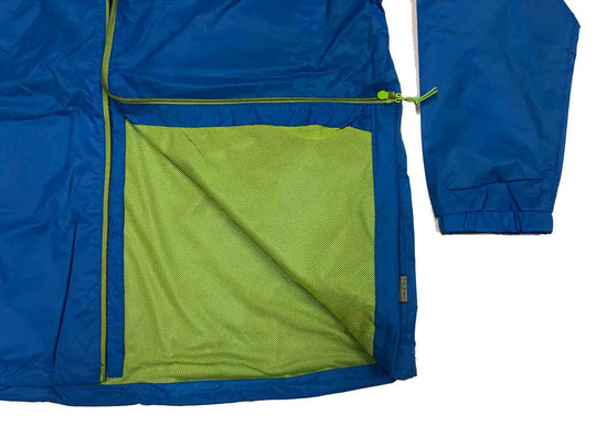 BlueWave regenjacke herren in Blau mit grünem Innenfutter und wasserabweisendem Material