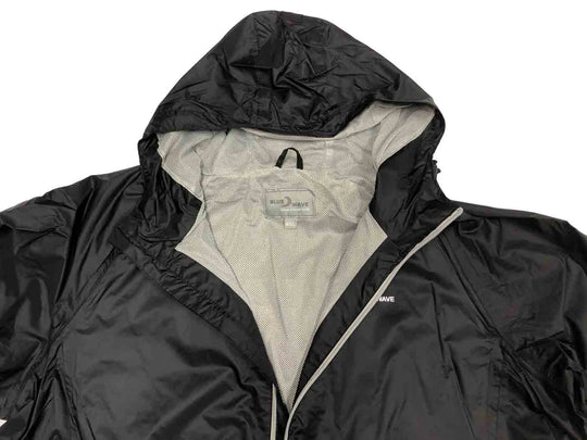 BlueWave schwarze regenjacke herren mit Kapuze und leichtem Innenfutter für optimalen Wetterschutz