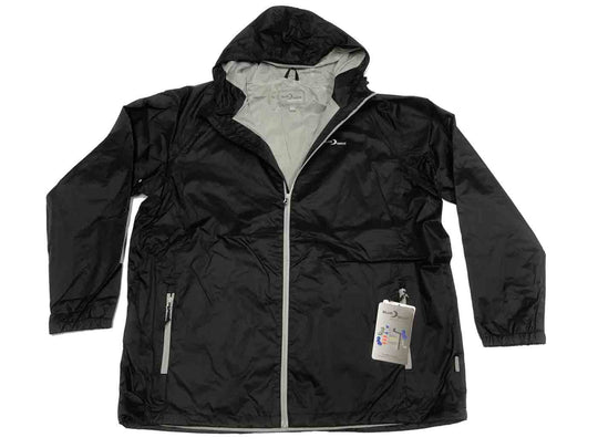 BlueWave schwarze regenjacke herren mit Kapuze und Reißverschluss für den Schutz bei Regenwetter