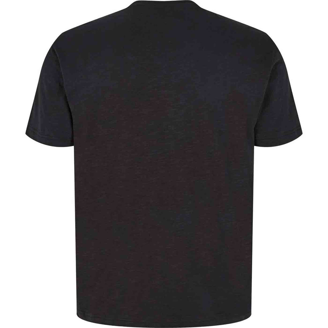 Schwarzes Allsize Bob Marley T-Shirt Übergröße Rückseite mit Kurzarm und Rundhalsausschnitt