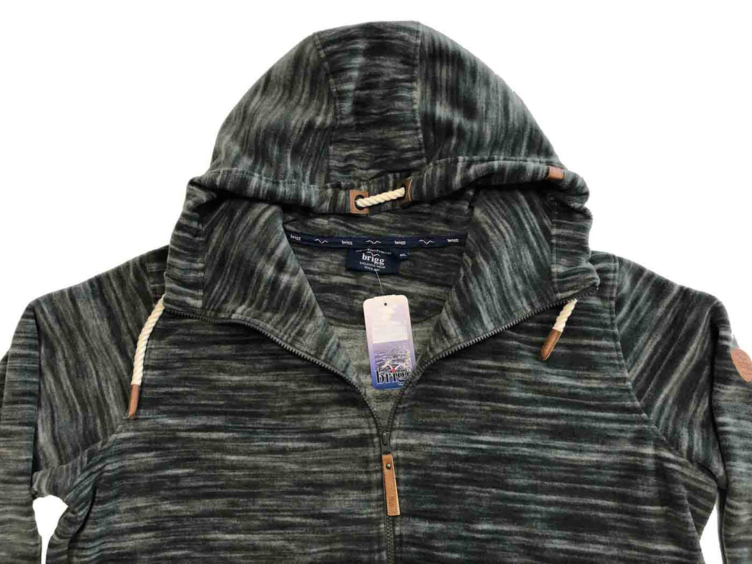 Kapuzen-Fleece-Jacke in Übergröße von Brigg