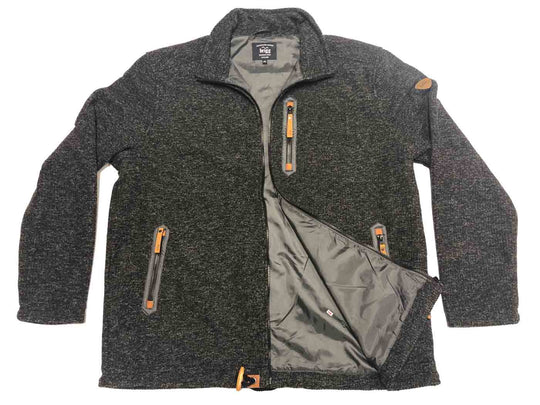 Brigg Fleecejacke Damen in dunkelgrau mit Reißverschlusstaschen und weichem Innenfutter