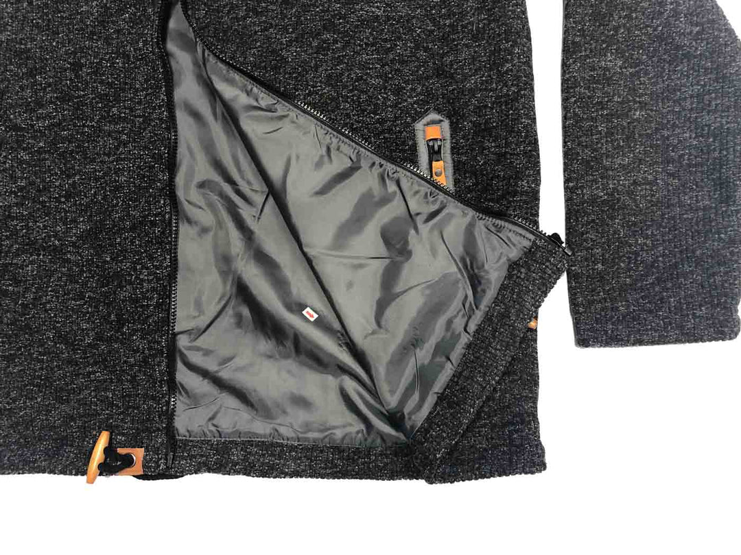 Brigg fleecejacke damen in dunkelgrau mit Reißverschluss und innenliegendem Futter