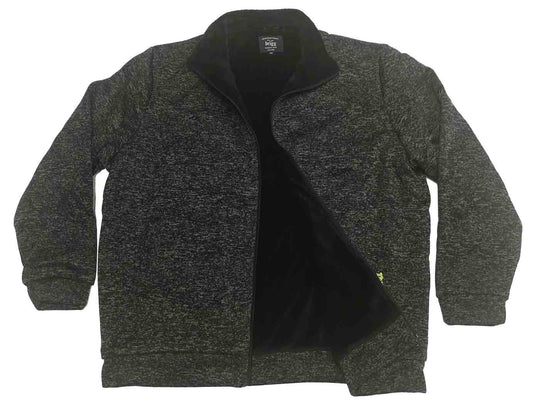 Brigg fleecejacke damen in dunkelgrau mit durchgehendem Reißverschluss und weichem Innenfutter