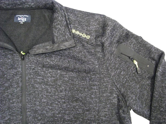 Brigg graue fleecejacke herren mit Reißverschluss und Ärmel-Tasche für komfortablen Schutz