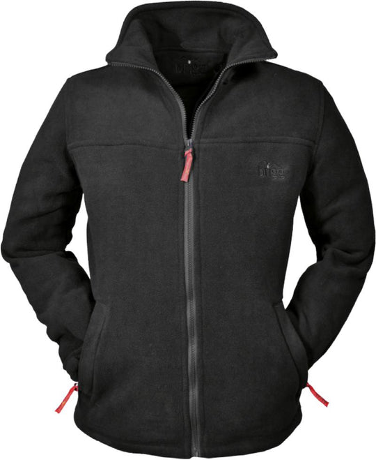 Brigg schwarze Fleecejacke Herren mit Reißverschluss und Stehkragen für kalte Tage