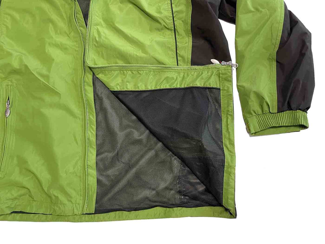 Brigg herren regenjacke in grün mit atmungsaktivem Innenfutter und seitlichem Reißverschluss