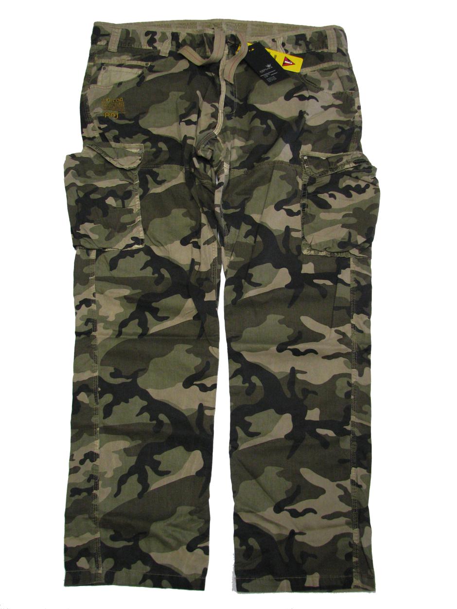 Allsize Camouflage-Hose Herren Übergröße in grün mit Cargo-Taschen und robustem Material