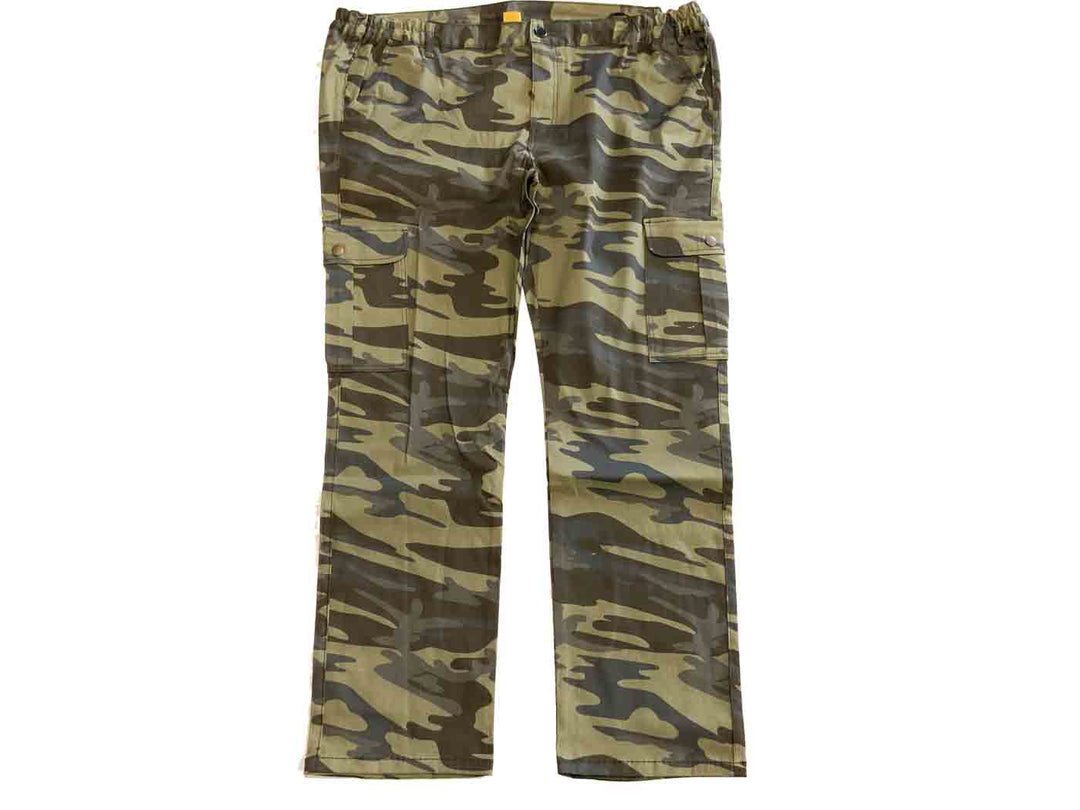 BigTiger Cargo-Jeanshose Herren Übergröße camouflage mit elastischem Bund und praktischen Seitentaschen