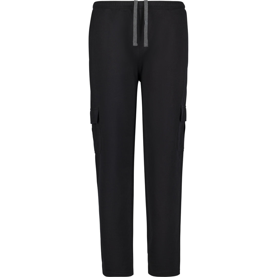 Schwarze Adamo cargohose herren mit Taschen und verstellbarem Bund für lässigen Tragekomfort