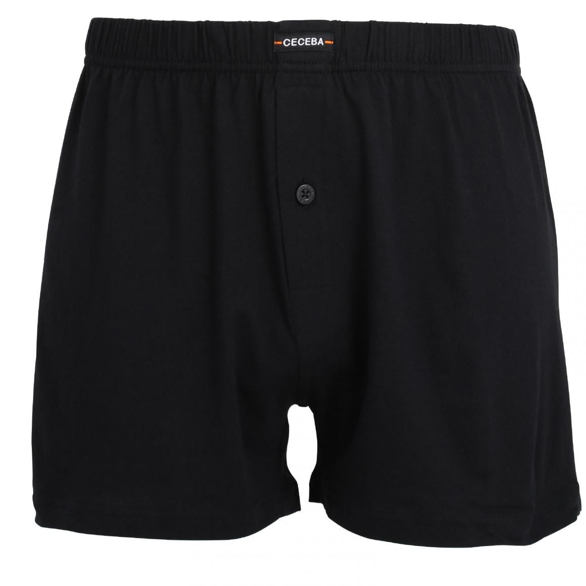 Schwarze Ceceba Boxershorts mit Elastikbund und Knopfverschluss Herren shorts