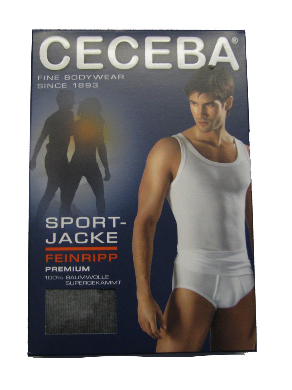 Ceceba sportjacke Feinripp aus 100 Prozent Baumwolle für Herren in weiß