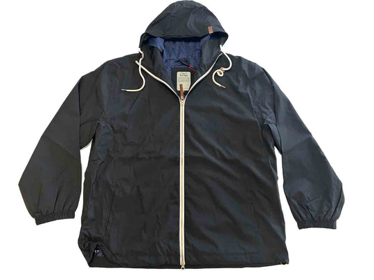 Brigg schwarze damen regenjacke mit Kapuze und Reißverschluss für optimalen Schutz bei Regen