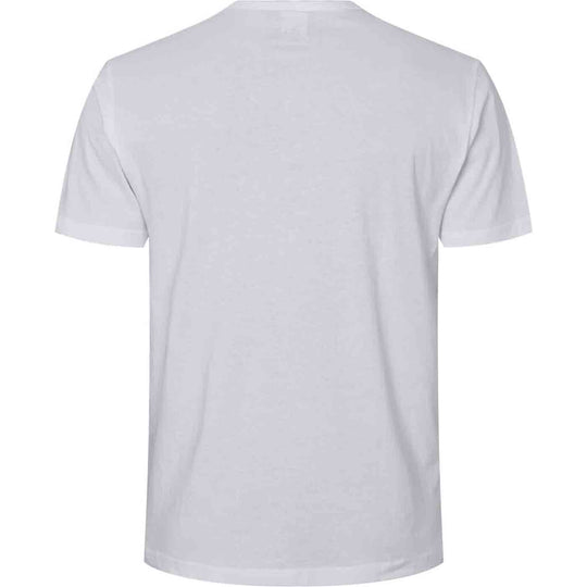 Rückansicht weißes Def Leppard T-Shirt Übergröße von Allsize mit kurzem Arm und einfachem Design