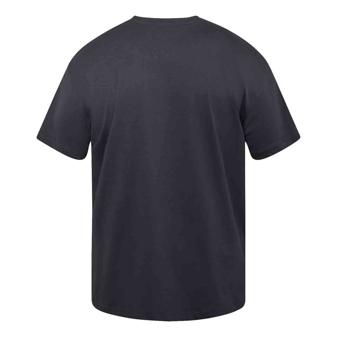 Schwarzes druck t shirt von Allsize in Rückansicht aus Baumwollmaterial für Herren