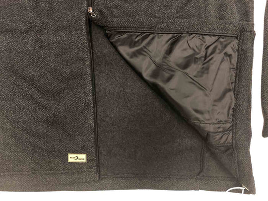 BlueWave Strick Fleecejacke Damen in dunkelgrau mit weichem Innenfutter und Reißverschluss