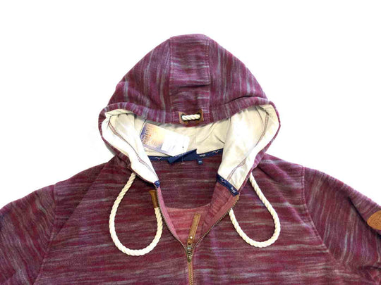 Brigg fleecejacke herren in rot mit Kapuze und Reißverschluss aus weichem Fleece