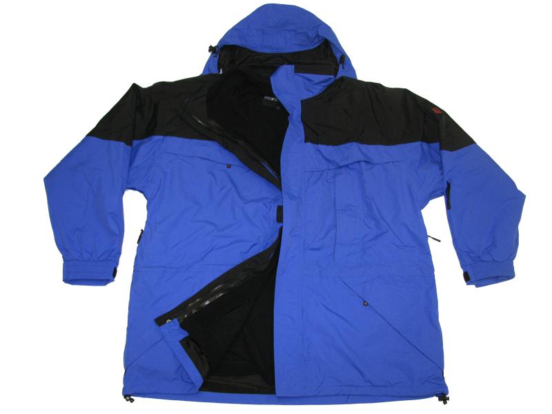 BigTiger 3in1 Herren Funktionsjacke in Blau und Schwarz mit Kapuze und Reißverschluss