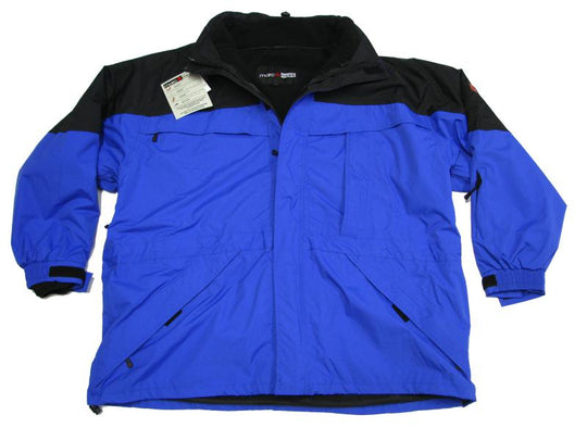 BigTiger herren funktionsjacke 3in1 in Blau und Schwarz mit mehreren Taschen und Reißverschluss
