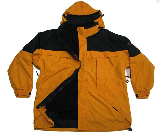 BigTiger 3in1 Herren Funktionsjacke in Gelb und Schwarz mit Kapuze und Reißverschluss