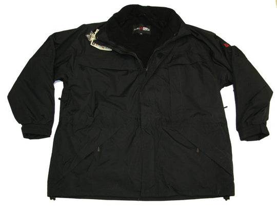 BigTiger schwarze 3in1 herren funktionsjacke mit mehreren Taschen und Reißverschluss