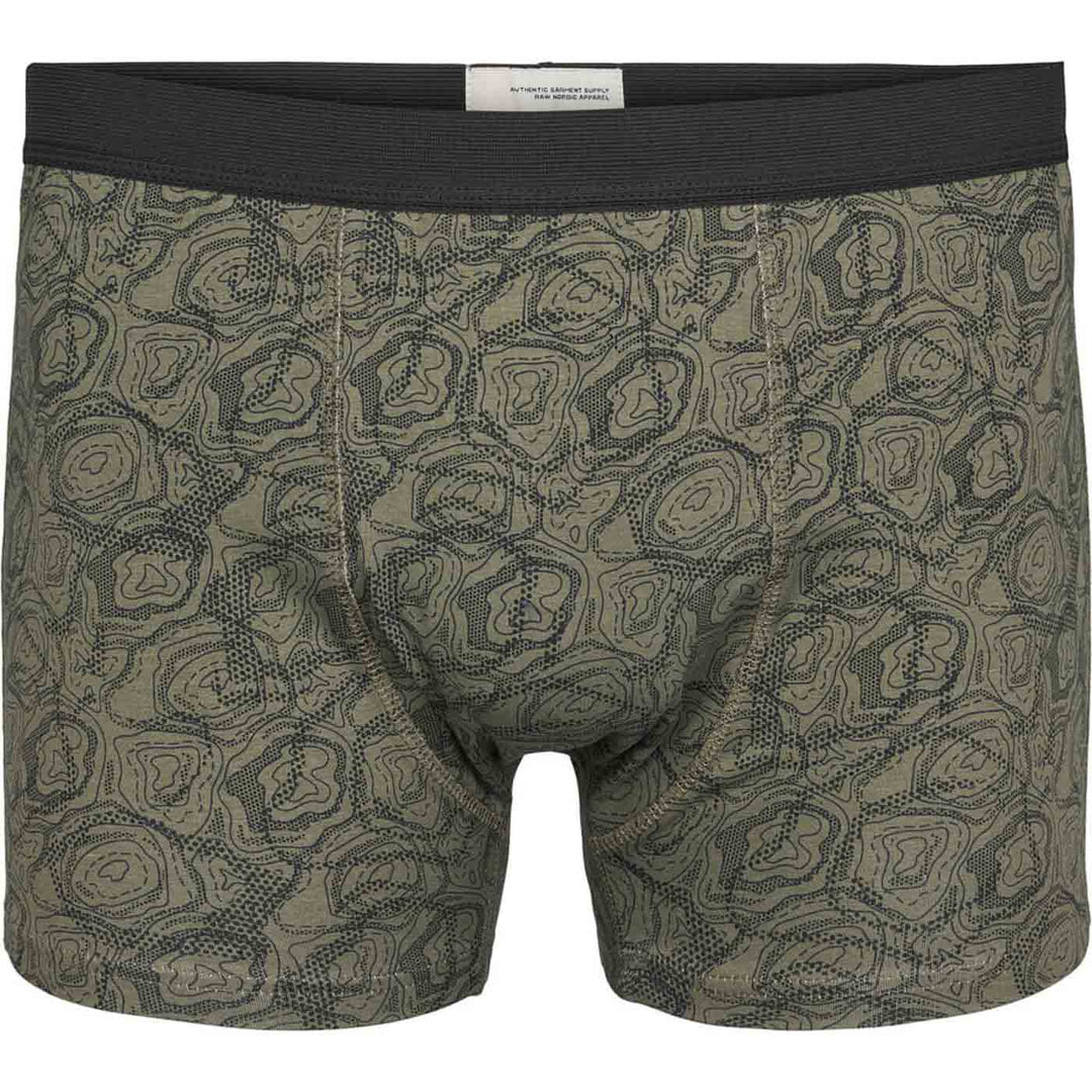 Allsize Herren Unterhose mit grünem Camouflage-Muster und elastischem Bund