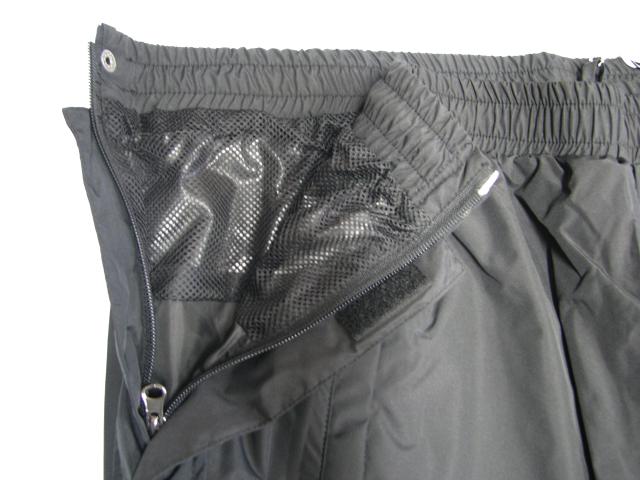 Brigg Herren Regenhose schwarze wasserdichte Hose mit Reißverschluss und elastischem Bund