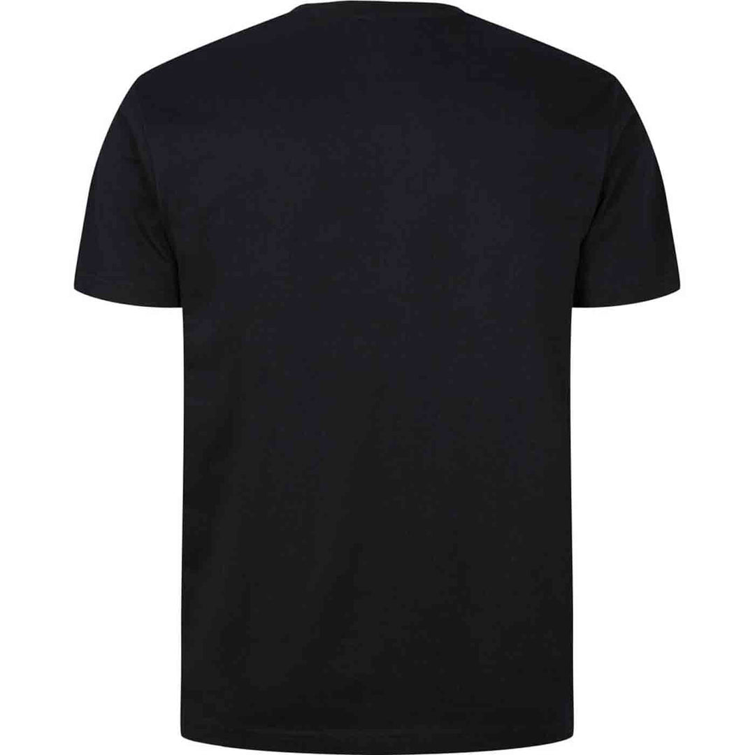 Schwarzes T-Shirt Herren bedruckt von Allsize in einfacher Rückansicht