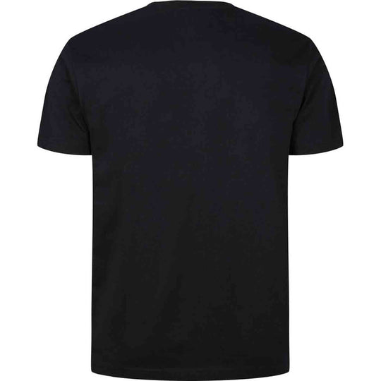 Schwarzes T-Shirt Herren bedruckt von Allsize in einfacher Rückansicht