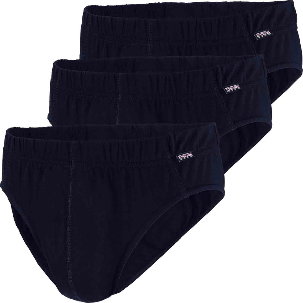 Adamo schwarze Slips im 3er Pack aus herrenunterwäsche baumwolle für angenehmen Tragekomfort