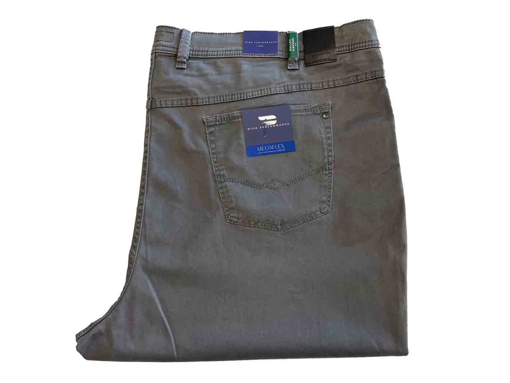 Pionier Basic Jeans Hose in Grau für übergröße herren mit klassischem Design und Rückentasche