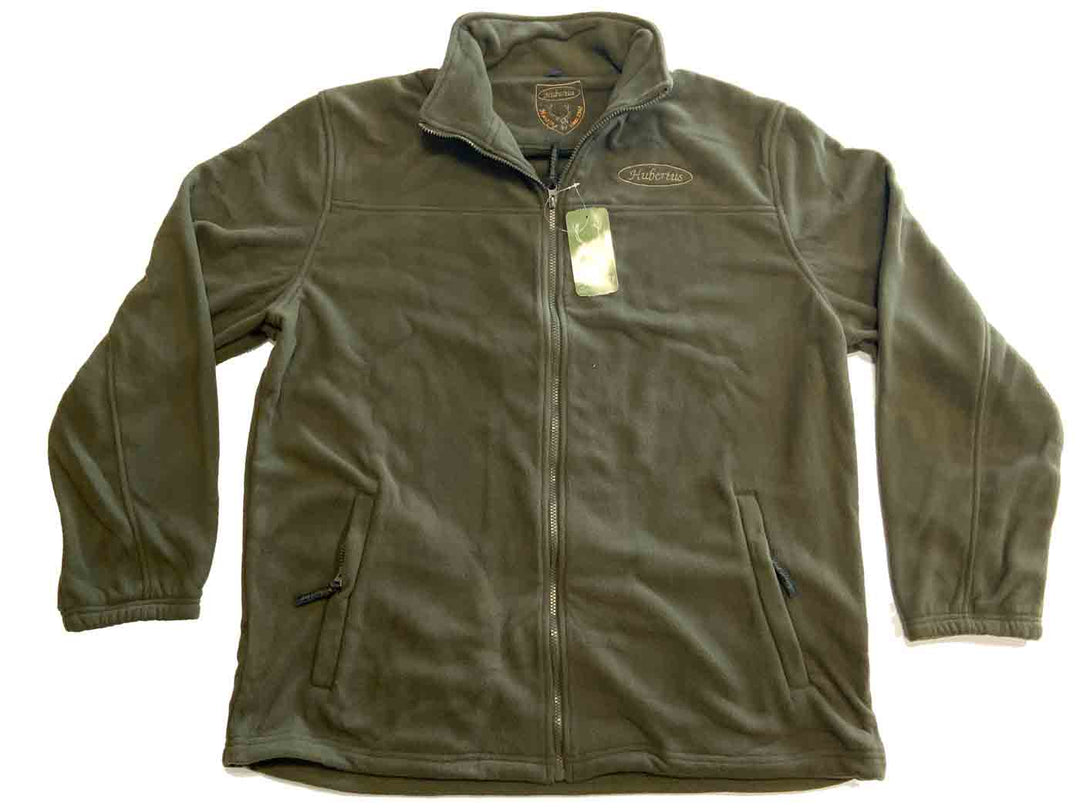 Brigg grüne fleecejacke herren mit Reißverschluss und Seitentaschen für warme Outdoor-Bekleidung