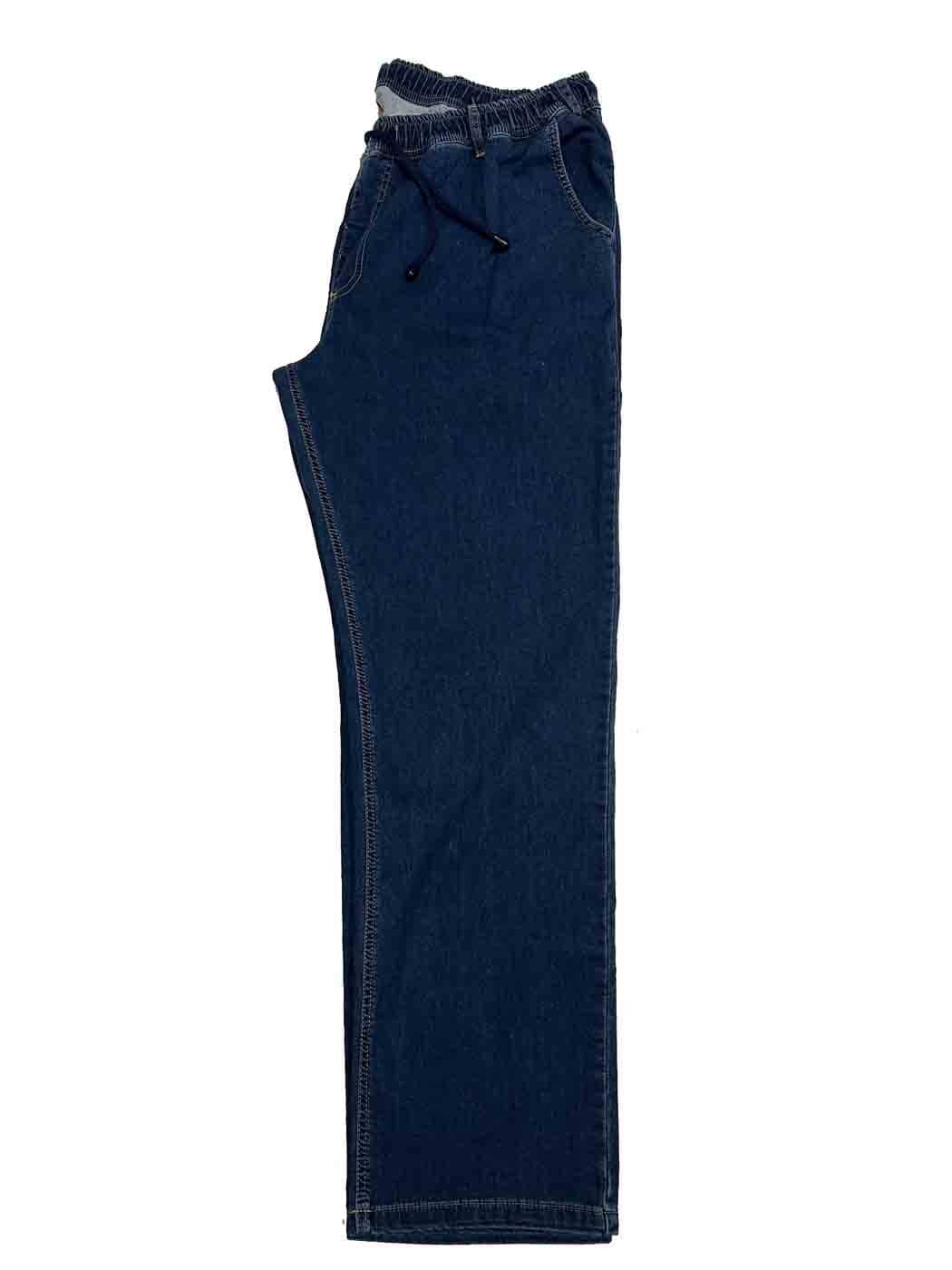 BigTiger Schlupfhose in Dunkelblau Jeans Jogginghose Übergröße Herren mit elastischem Bund