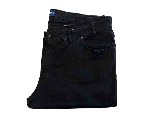 Schwarze Basic Jeans Hose von BigTiger in Übergröße für Herren Jeans Übergröße Herren