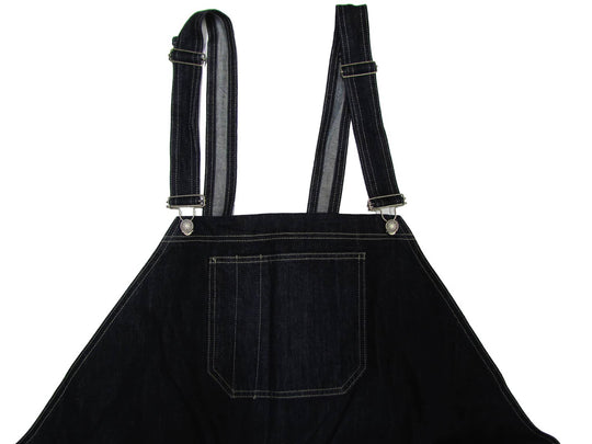 Schwarze Jeans Latzhose herren von BigTiger mit verstellbaren Trägern und Fronttasche