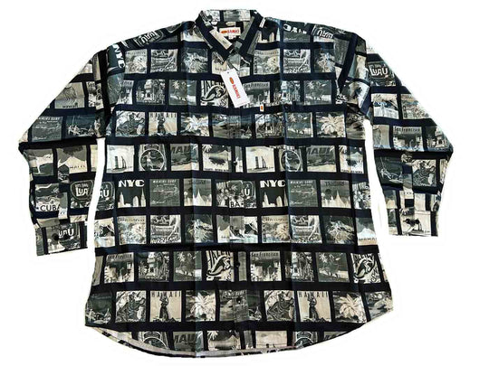 Bedrucktes Hemd Langarm in Übergröße von Kamro