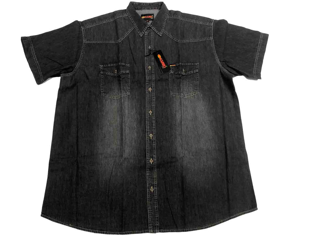 Printed short-sleeved shirt in plus sizes by Kamro
