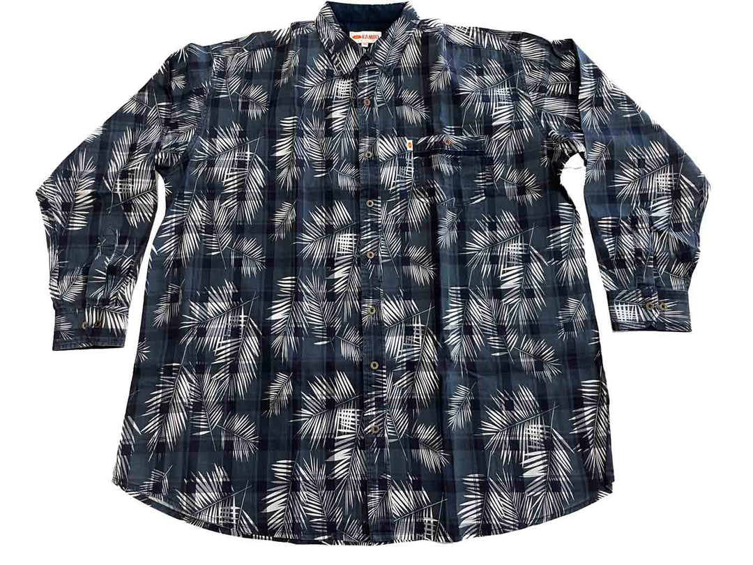 Bedrucktes Hemd Langarm in Übergröße von Kamro