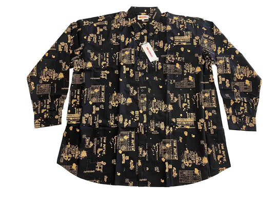 Bedrucktes Hemd Langarm in Übergröße von Kamro