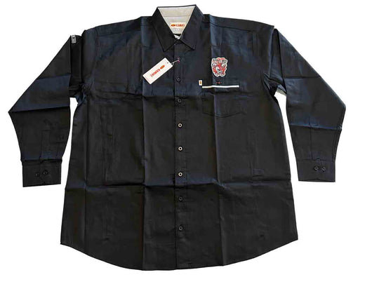 Bedrucktes Hemd EMB Contrast Langarm in Übergröße von Kamro