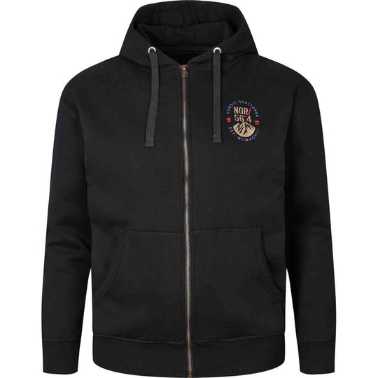 Allsize Kapuzen-Sweatjacke Herren Übergröße 4XL-8XL in Schwarz mit Reißverschluss und Kängurutaschen
