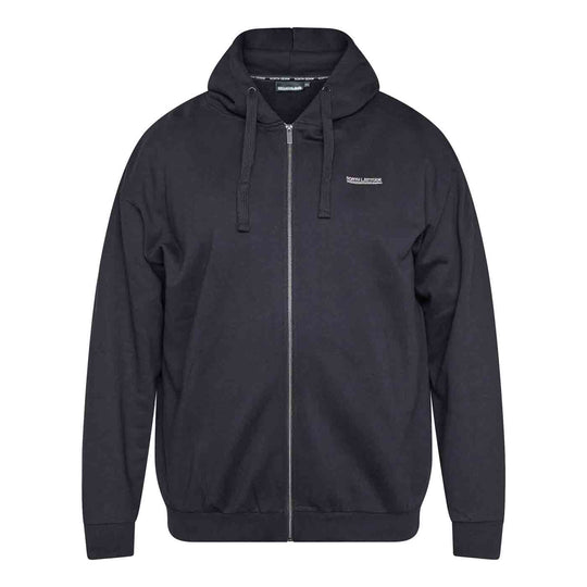 Allsize Kapuzen-Sweatjacke Herren Übergröße in Schwarz mit Reißverschluss und Kängurutaschen