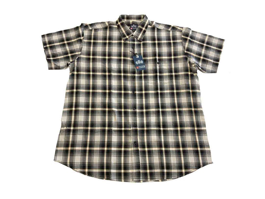 Karo Hemd Herren kurzarm von BigTiger mit klassischem kariertem Muster in gedeckten Farben