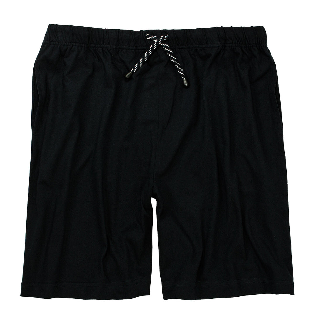 Adamo schwarze kurze hose herren Schlafanzugshose mit elastischem Bund und Kordelzug