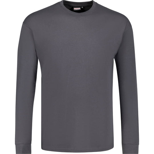 Adamo graues Langarmshirt Übergröße Herren in schlichtem Design und komfortabler Passform