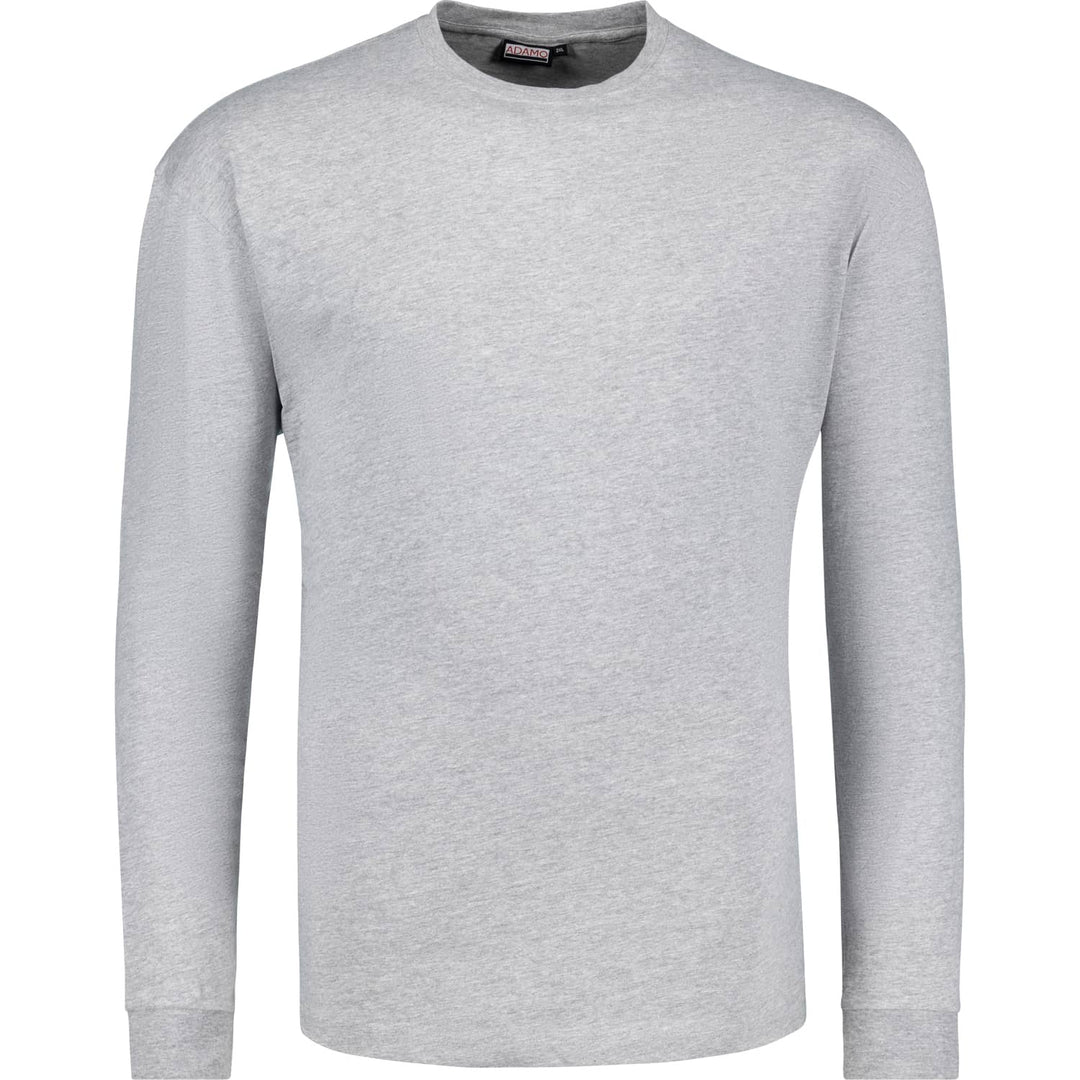 Adamo graues Langarmshirt Übergröße Herren aus weichem Material für bequemen Sitz