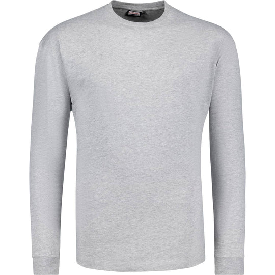 Adamo graues Langarmshirt Übergröße Herren aus weichem Material für bequemen Sitz