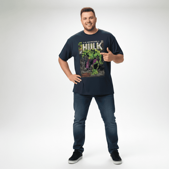 Allsize Hulk T-Shirt Übergröße mit coolem Druck