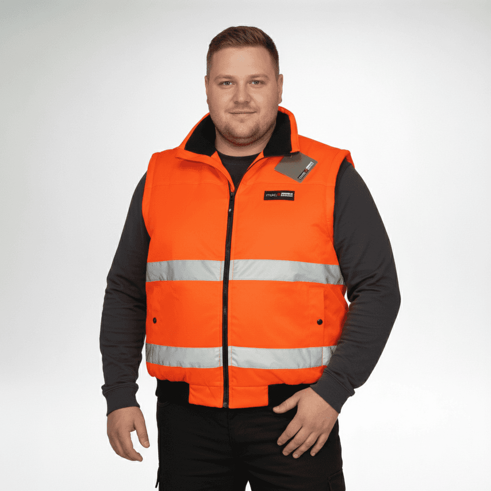BigTiger Warnjacke Übergröße Herren – Signaljacke Orange