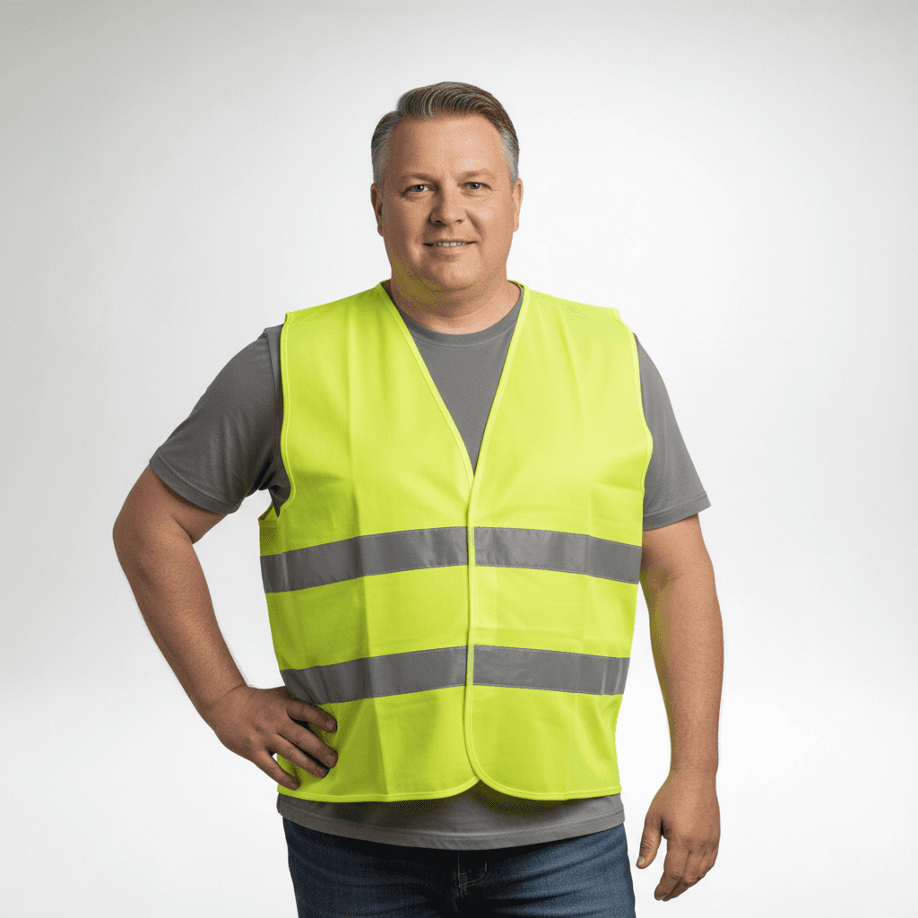 Reflex-Warnweste, Autoweste in Übergröße von BigTiger